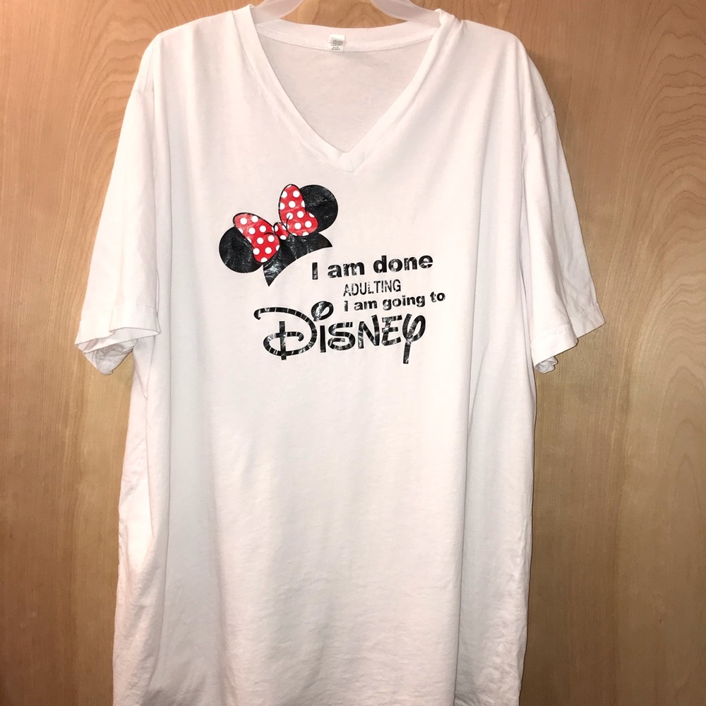 “Going to Disney” Adult 2XL White T-Shirt